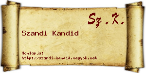 Szandi Kandid névjegykártya
